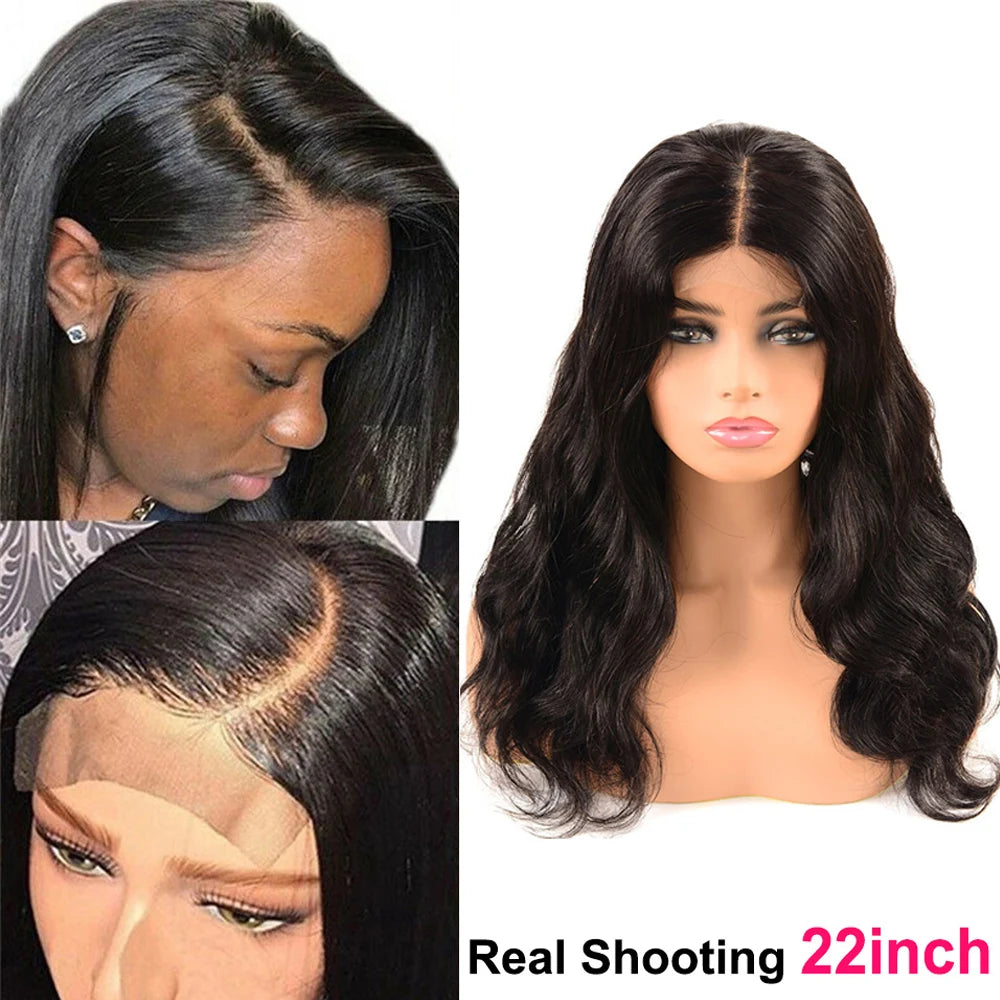 180 Density 13x4 Lace Front Wig Transparent Lace Frontal Wig Pre Plucked Brazilian Body Wave Human Hair Wigs For Women